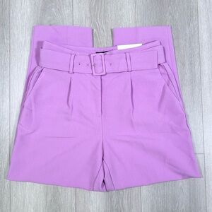Ann Taylor The Belted Taper Lavender Women's Trousers. NWT. Size 4P.